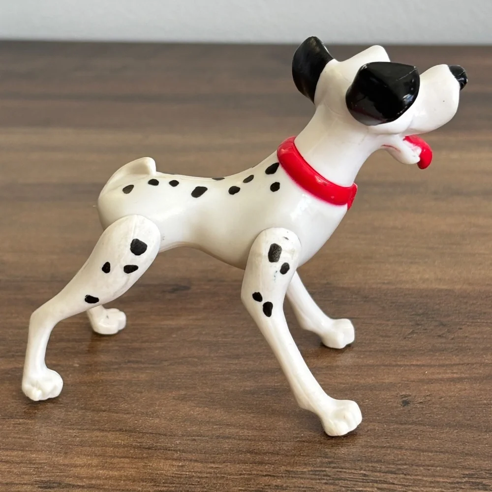 VINTAGE Disney 101 Dalmations PONGO Dog Toy Figure  Collectible Cake Topper 90's